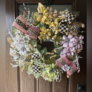 MacKenzie-Childs Floral Pastel Wreath